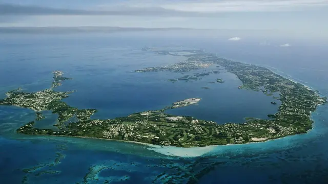 Vista aérea de Bermuda.