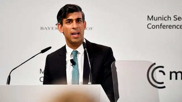 Риши Сунак на конференции в Мюнхене, 18.02.2023