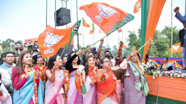 बाजेपी की चुनावी रैली