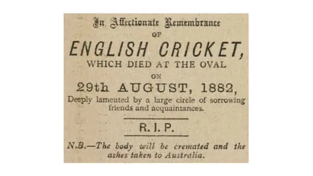 ইংল্যান্ডের হারে মৃত্য নোটিস, ১৮৮২ সালে।