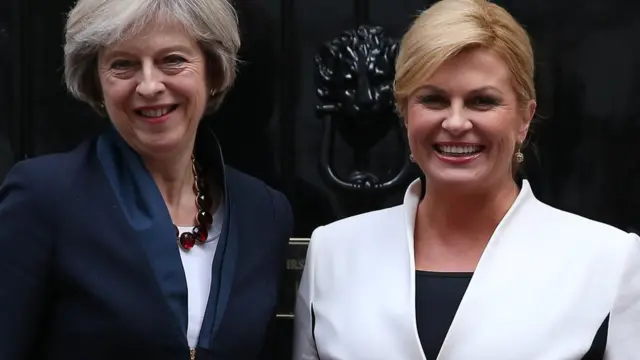 Премьер-министр Британии Тереза Мэй и президент Хорватии Колинда Грабар-Китарович