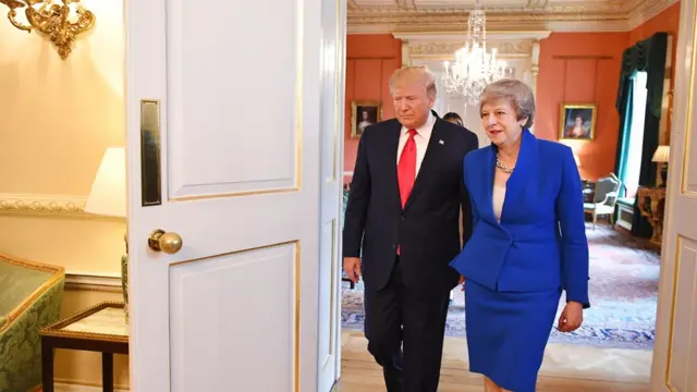 ABD Başkanı Donald Trump ve İngiltere Başbakanı Theresa May bugün bir araya geldi