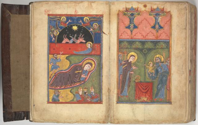 Los cuatro evangelios en armenio, del s. XV.