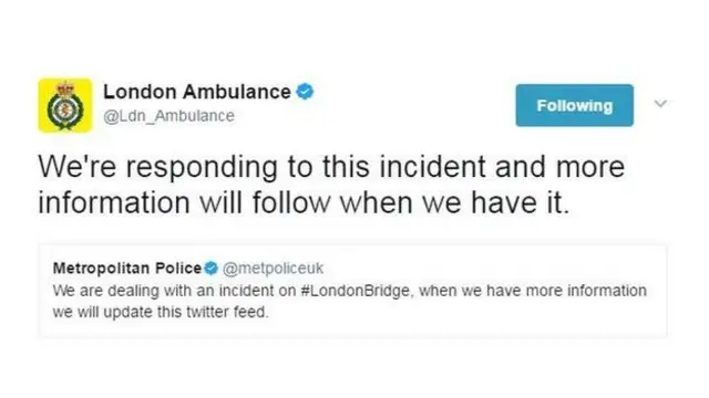 پلیس لندن می‌گوید در حال رسیدگی به این واقعه است و اطلاعات بیشتر را به محض دسترسی، منتشر می‌کند