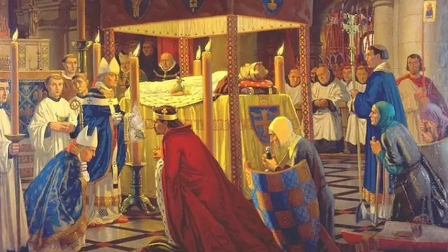 Похороны короля Генриха I. Картина Гарри Морли 1918 г.