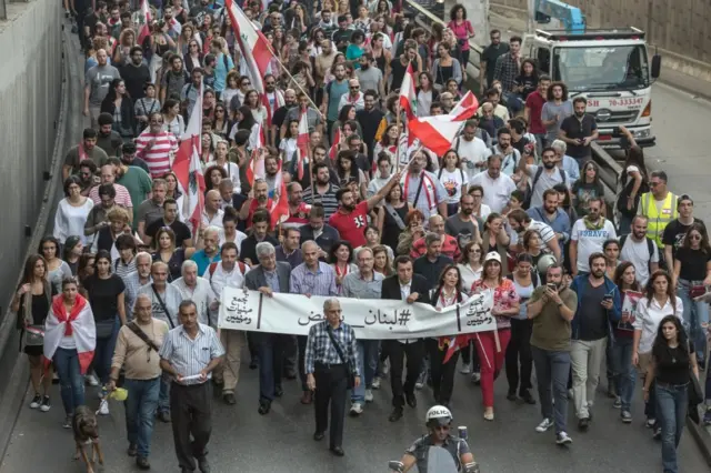 مظاهرات لبنان