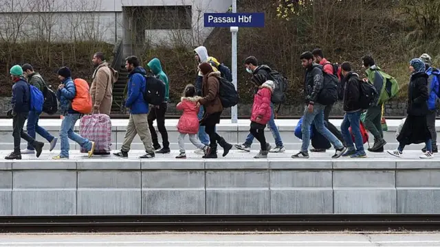 Inmigrantes sirios en Alemania.