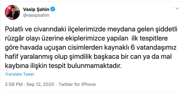 vasip şahin tweet