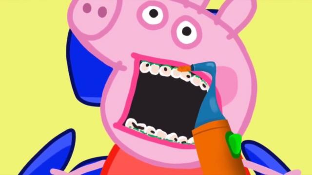 Reproduçãoresultado esportebetvídeo do YouTube com imagem falsa da Peppa Pig no dentista