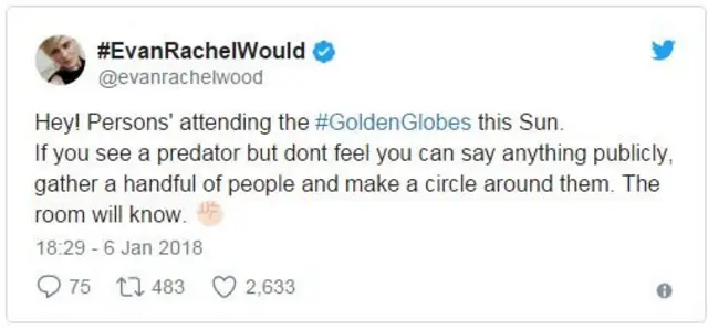 Evan Rachel Wood en Twitter