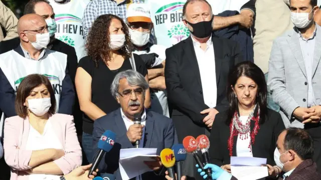 HDP'nin Ankara'da sonlanan yürüyüşünden bir kare