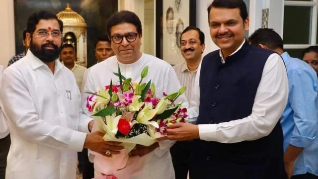 शिंदे-फडणवीस-राज ठाकरे