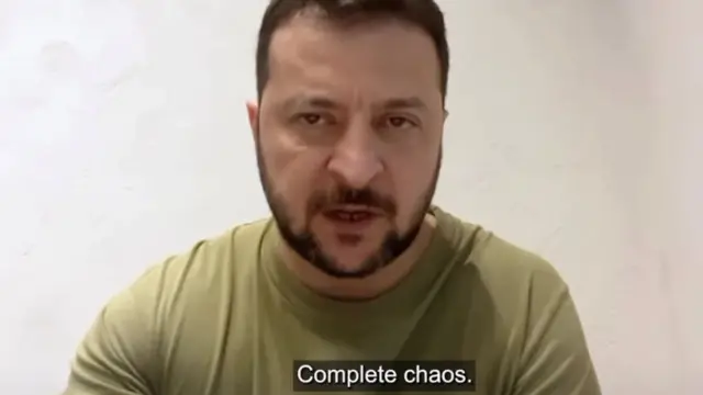 ロシアの事態についてコメントするゼレンスキー氏(インスタグラム・アカウントより)
