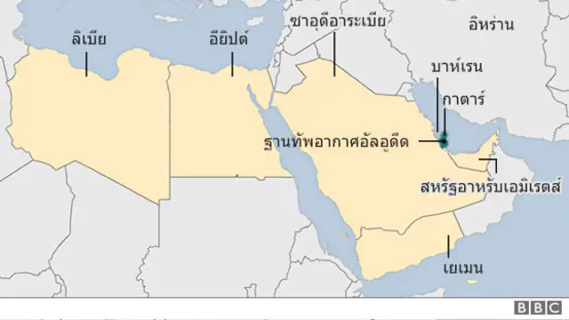 แผนที่ 6 ชาติตัดสัมพันธ์กาตาร์