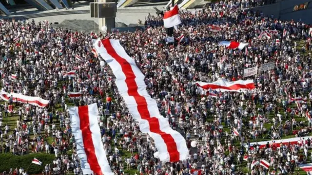 Masu zanga-zanga a Belarus