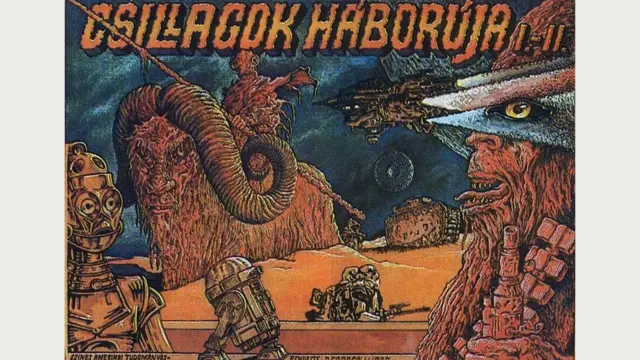 Венгерский плакат к "Звездным войнам" (Андраш Фелвидеки)