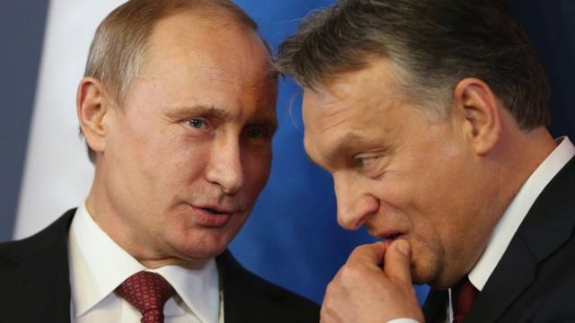Vladimir Putin y Viktor Orbán.