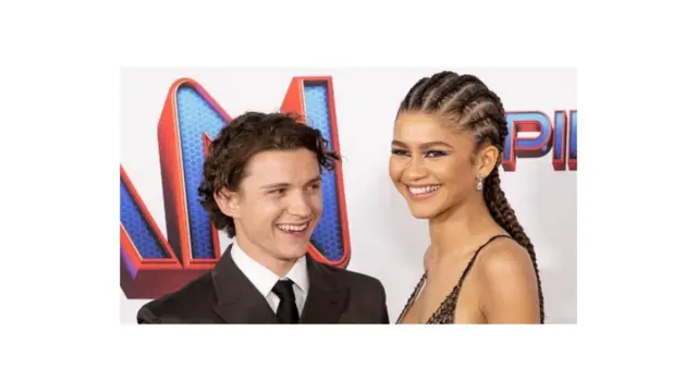 Os atores Tom Holland e Zendaya em evento promocional do filme