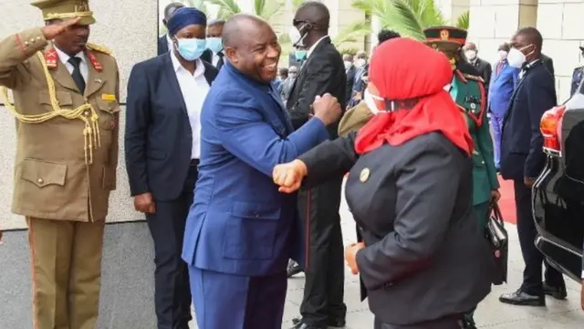 Evariste Ndayishimiye na Samia Suluhu