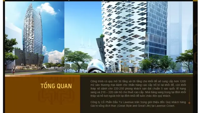 Thông tin trên trang web công ty Lavenue ghi rằng Lavenue là chủ đầu tư của dự án Lavenue Crown, dự án phức hợp tọa lạc tại vị trí vàng của Quận 1.