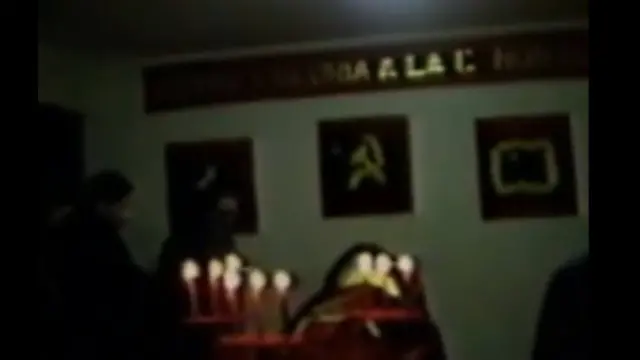 Captura de un video de YouTube del velorio de la camarada Norah