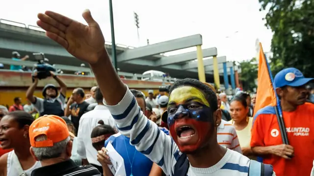 Manifestante a favor do plebiscito