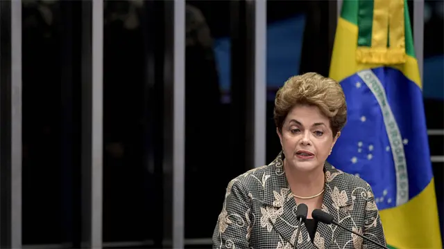 Dilma fez seu discurso de defesa no Senado na segunda-feira
