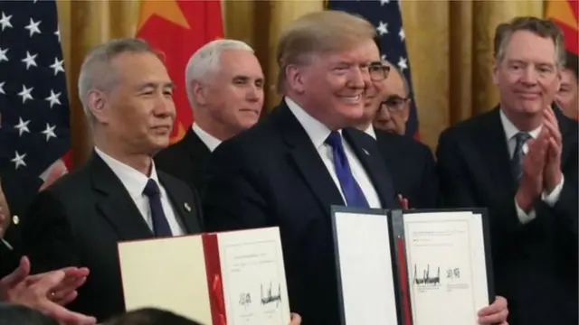 जनवरी का अमरीका चीन व्यापार समझौता