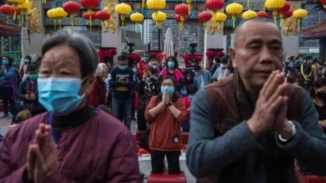 中國老人戴口罩