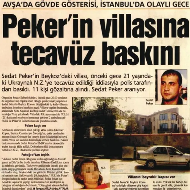 Olayla ilgili Hürriyet gazetesinde çıkan haber.
