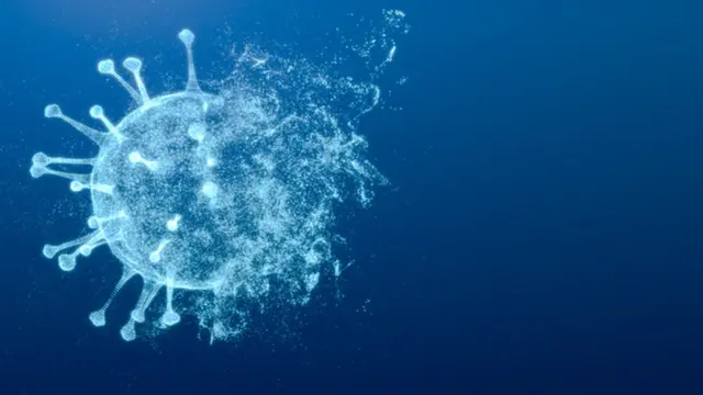 Coronavirus autodestruyéndose.