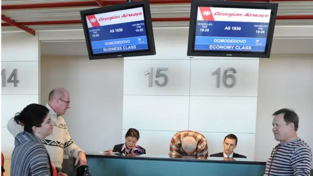 пассажиры в Тбилиси