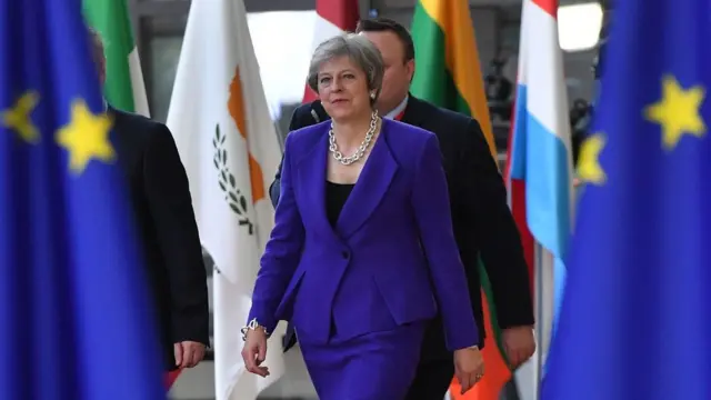Theresa May attends the European Council for talks on Brexit on 18 October 2018