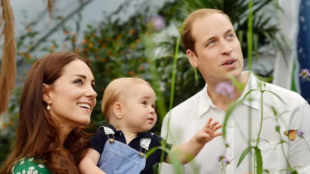 Герцог и герцогиня Кембриджские с сыном, принцем Джорджем