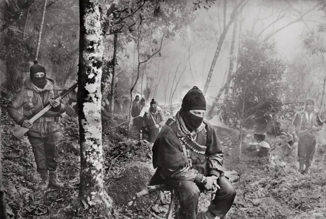 "Subcomandante Marcos", montañas del sureste mexicano, Chiapas, 1994.