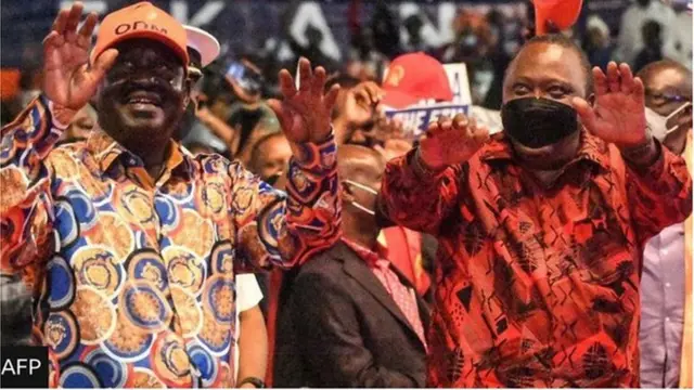 Raila Odinga (kushoto) na Rais Uhuru Kenyatta (Kulia) wamekuwa wapinzani katika chaguzi mbili zilizopita