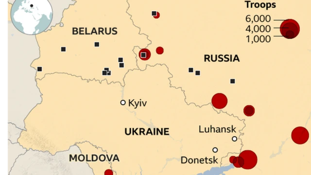 Mapu Ukraine be Russia nọ