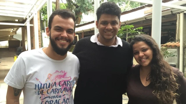 Alguns dos integrantes do grupo: Gabriel Gomes, Lucas Clementino e Michelle Egito