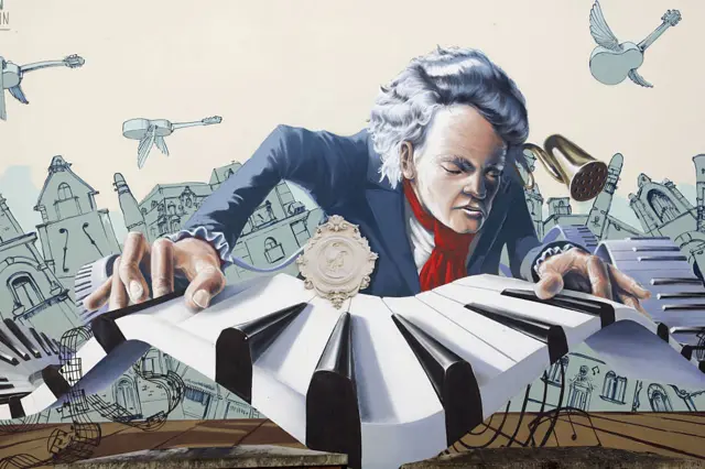 Grafiti de Beethoven en Bonn, Alemania