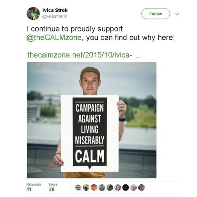 The campaign run by virtual football player Strok