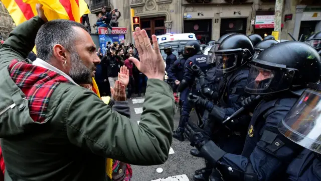 Barselona'da protesto