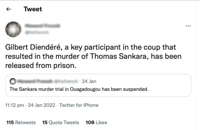 Capture d'écran Tweet