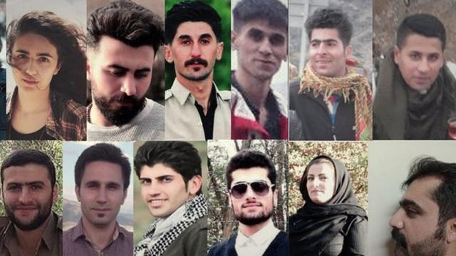 تصویر شماری از بازداشت شدگان که سایت فعالان حقوق بشر در کردستان منتشر کرده است
