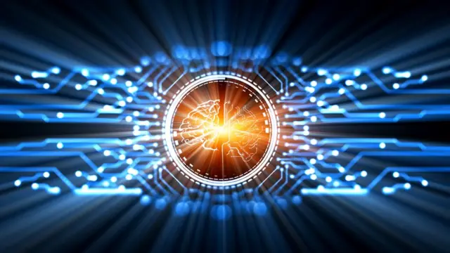 Cerebro conectado digitalmente.