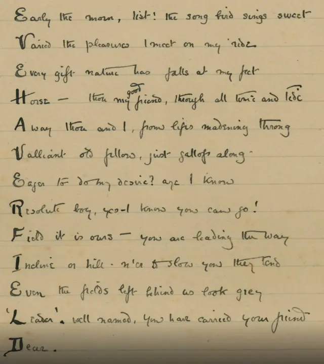 A poem to Evelina Haverfield (Oct 5, 1909)