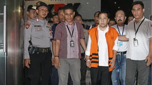 Setya Novanto ditahan oleh KPK.