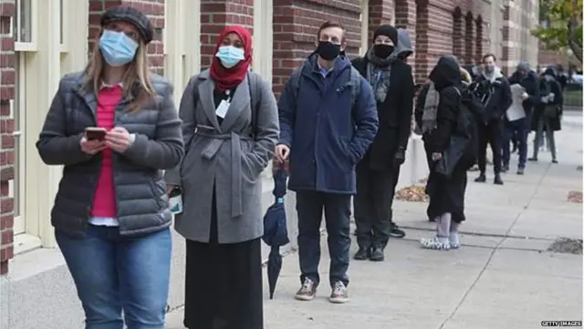 अमरीकी चुनाव में वोटिंग