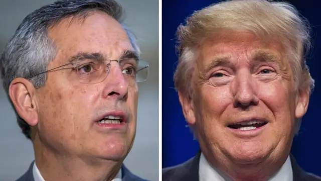 Brad Raffensperger y Donald Trump