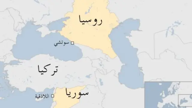 خريطة لموقع الحادث