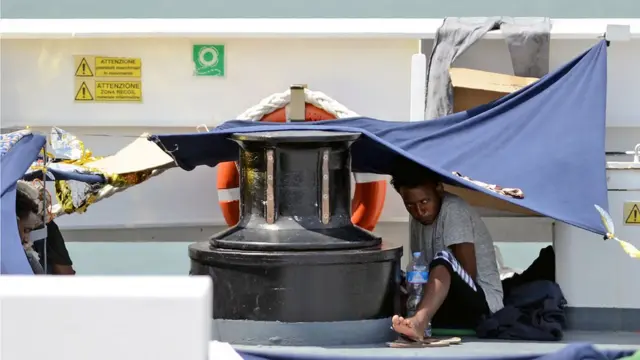 Diciotti'de bir göçmen